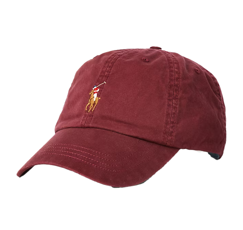 Polo Ralph Lauren Unisex Stretch-Cotton Twill Ball Cap Rich Ruby