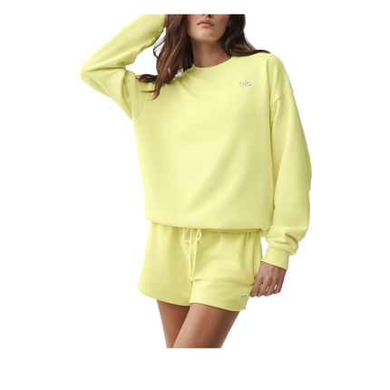alo Women's Accolade Crew Neck Pullover Sunshine