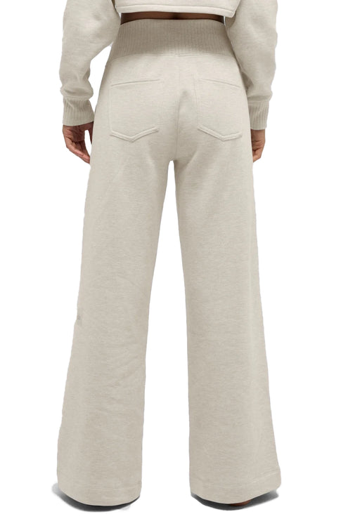 alo Women's Serenity Wide Leg Sweatpant Oatmeal Heather
