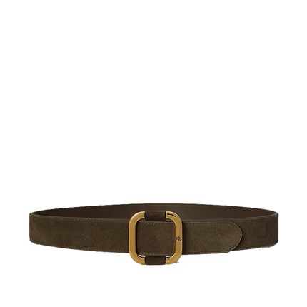 Polo Ralph Lauren Women's Slide-Buckle Suede Belt Botanic Green