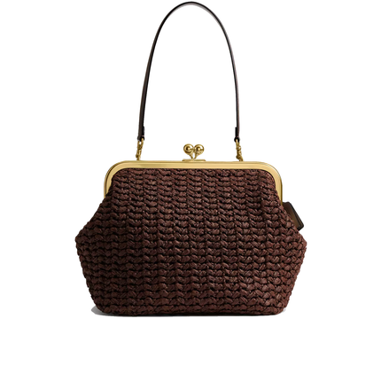 Coach Women's Kisslock Frame Bag 27 Brass/Maple