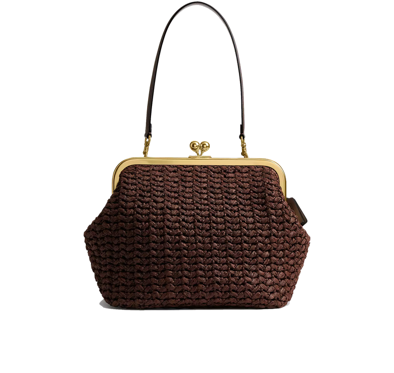 Coach Women's Kisslock Frame Bag 27 Brass/Maple