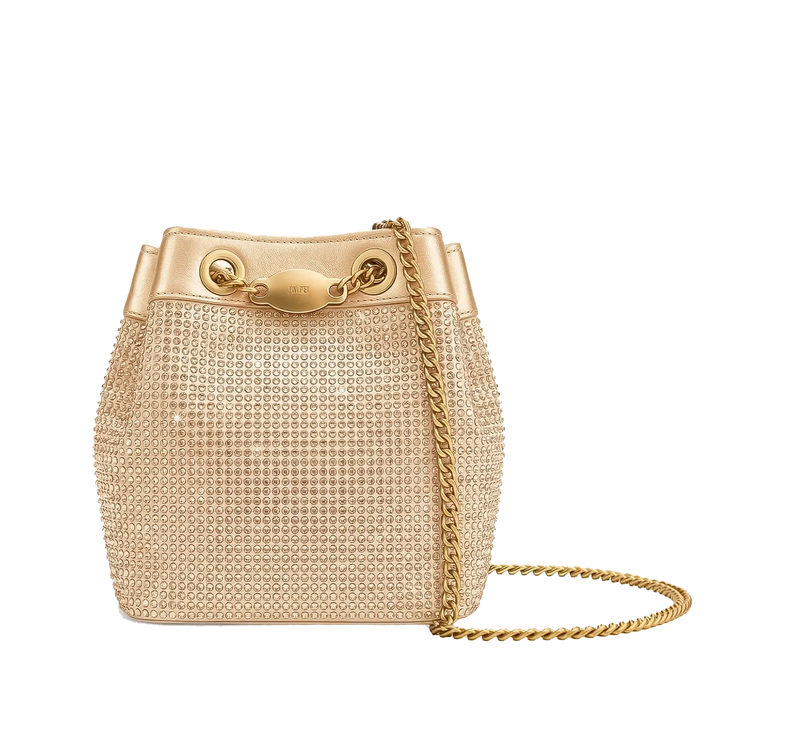 JW PEI Women's Yara Artificial Crystal Bucket Bag Champagne