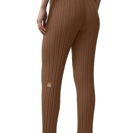 alo Women's Sweater High-Waist Sunlit Straight Leg Pant Sun Kissed Brown