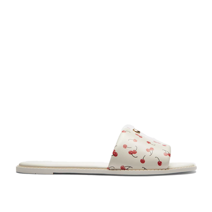Coach Women's Holly Sandal With Cherry Print Chalk Multi
