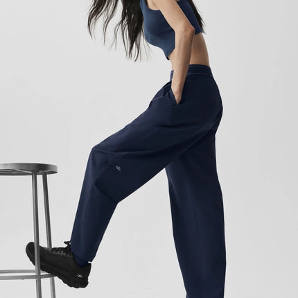 alo Women's Suit Up Trouser (Short) Navy