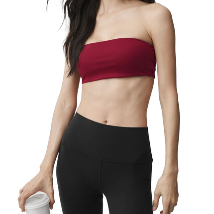 alo Women's Airbrush Bandeau Bra Summer Romance Red