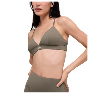 alo Women's Splendor Bra Lunar Light Cocoa/White