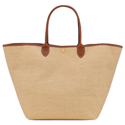 Longchamp Women's Le Pliage Collection L Basket Bag Canvas Brown