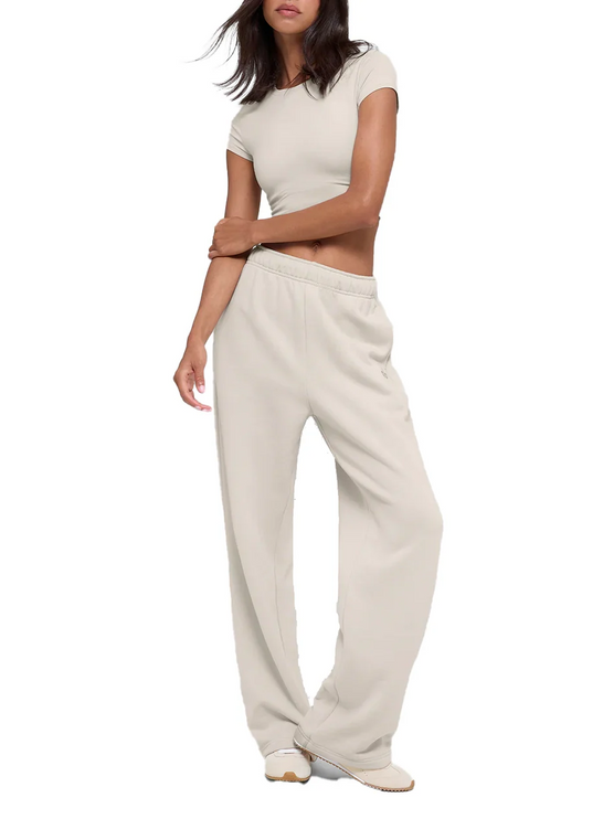 alo Women's Accolade Straight Leg Sweatpant Bone