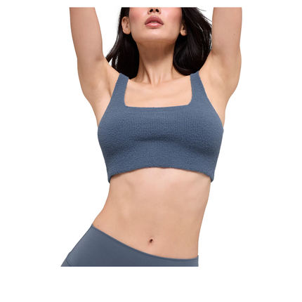 alo Women's Snuggle Up Sweater Bra Bluestone