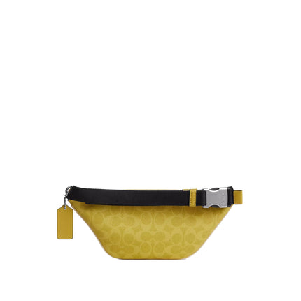 Coach Unisex Travis Belt Bag 30 In Signature Canvas Silver/Light Citron