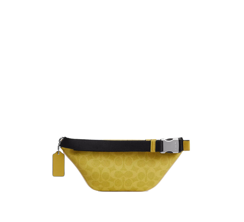 Coach Unisex Travis Belt Bag 30 In Signature Canvas Silver/Light Citron