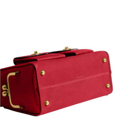 Coach Women's Turnlock Haversack Bag Brass/Scarlet