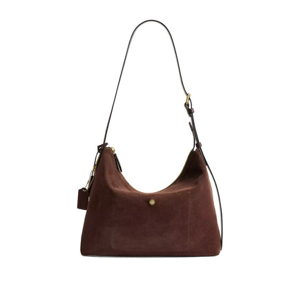 Coach Unisex Mott Messenger Bag 38 Dark Chocolate Suede