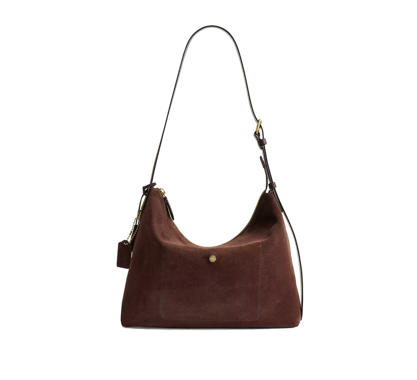 Coach Unisex Mott Messenger Bag 38 Dark Chocolate Suede
