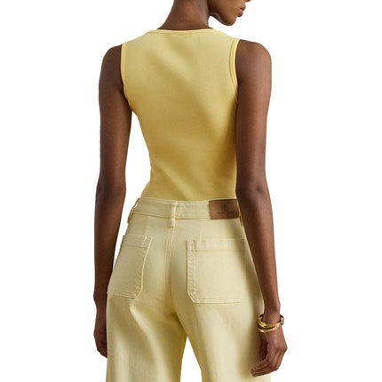 Polo Ralph Lauren Women's Stretch Cotton Tank Top Lemon Sorbet