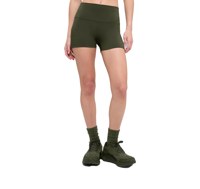 alo Women's 3" Softsculpt High-Waist Precision Short Green Olive