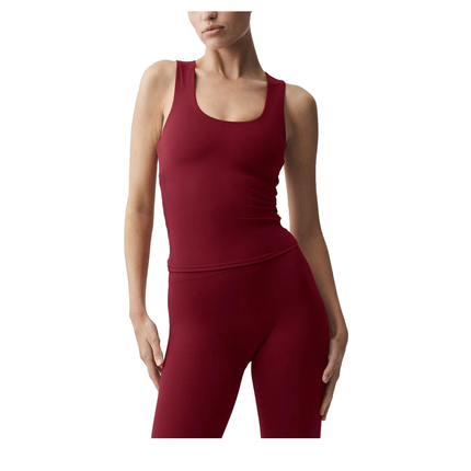 alo Women's Softsculpt No Nonsense Bra Tank Summer Romance Red