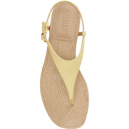 Polo Ralph Lauren Women's Everley III Nappa Leather Sandal Lemon Sorbet