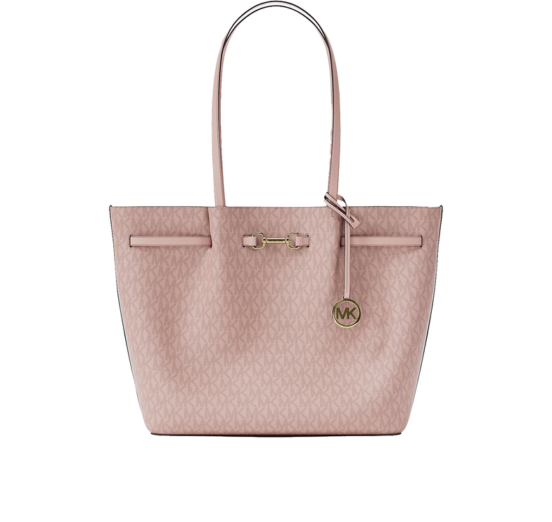 Michael Kors Women's Carson Large Signature Logo Tote Bag Powder Blush/Gold