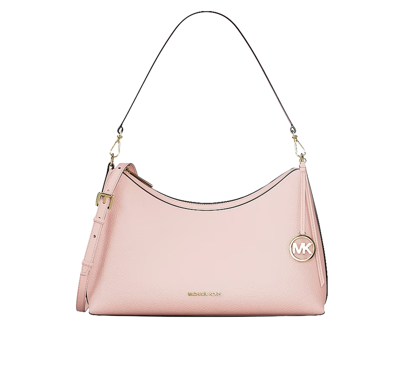 Michael Kors Women's Sammy Medium Pebbled Leather Convertible Shoulder Bag Powder Blush/Gold