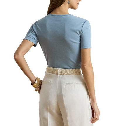 Polo Ralph Lauren Women's Stretch Cotton Tee Blue Note