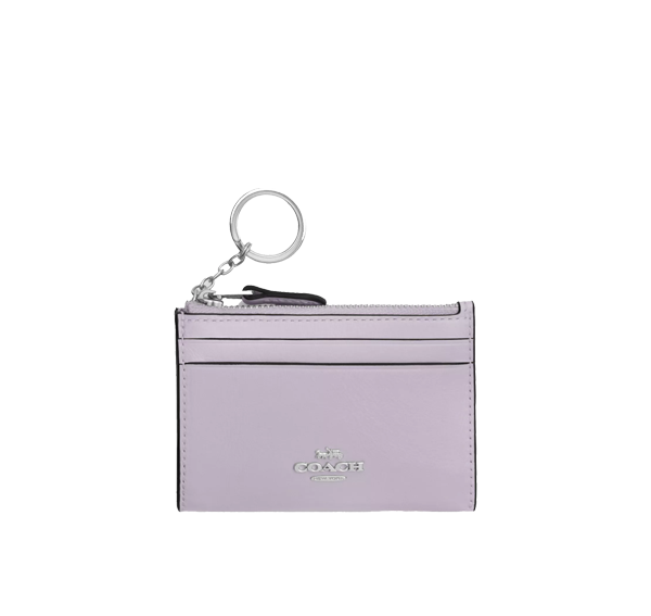 Coach Women's Mini Skinny Id Case Silver/Light Amethyst
