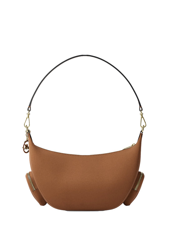 Michael Kors Women's Merritt Medium Suede Convertible Shoulder Bag Luggage/Gold