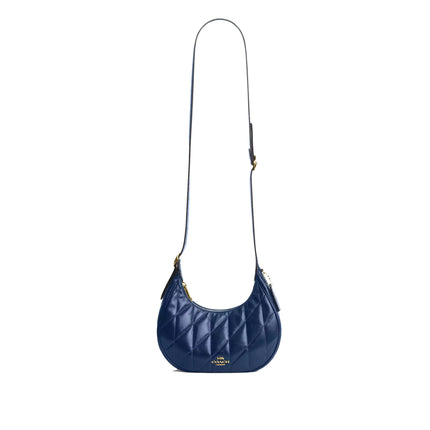 Coach Women's Emily Shoulder Bag With Quilting Gold/Deep Blue