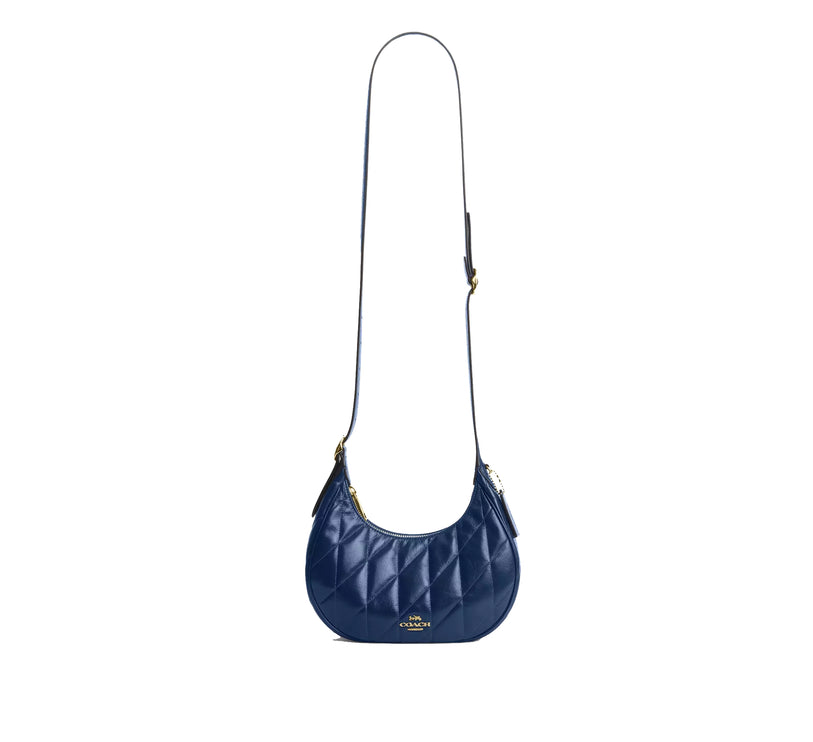 Coach Women's Emily Shoulder Bag With Quilting Gold/Deep Blue