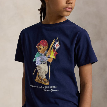 Polo Ralph Lauren Boy's Polo Bear Cotton Jersey Tee Newport Navy