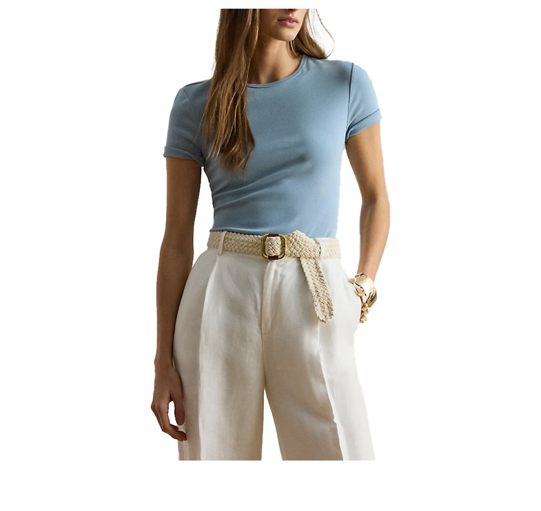 Polo Ralph Lauren Women's Stretch Cotton Tee Blue Note