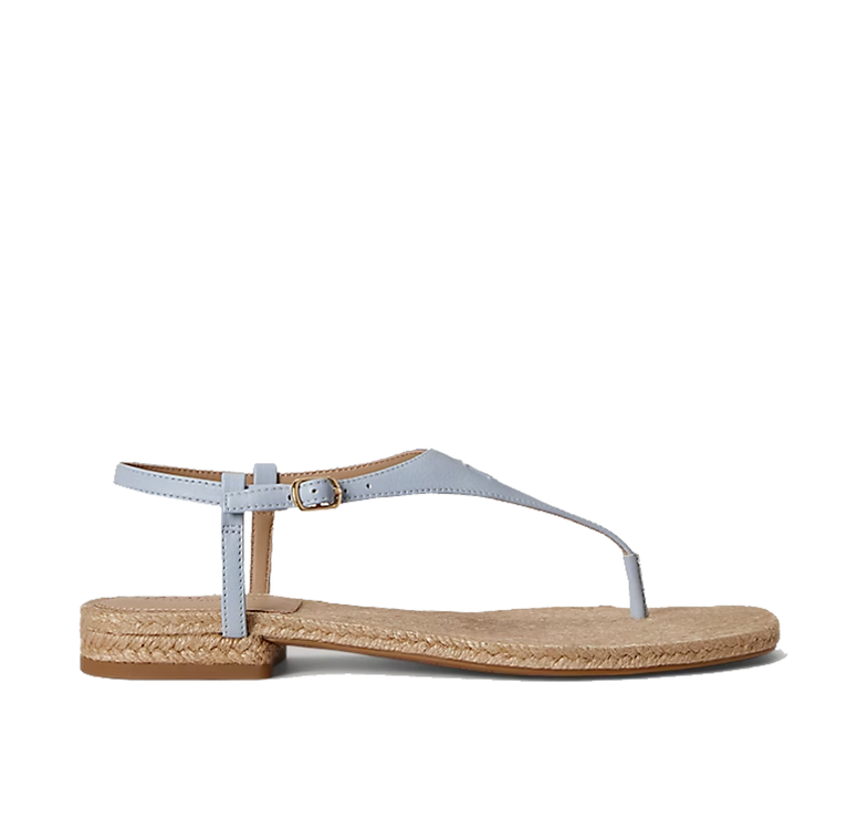Polo Ralph Lauren Women's Everley III Nappa Leather Sandal Alpine Blue