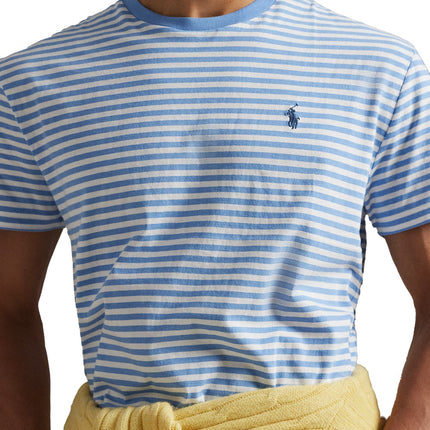 Polo Ralph Lauren Men's Classic Fit Striped Jersey T-Shirt Bristol Blue/White