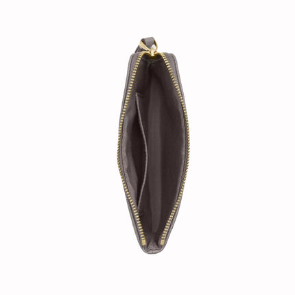 Coach Women's Corner Zip Wristlet With Quilting Gold/Slate