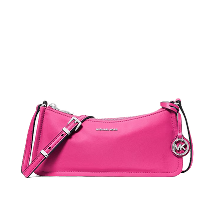 Michael Kors Women's Zadie Small Nylon Crossbody Bag Raspberry/Silver
