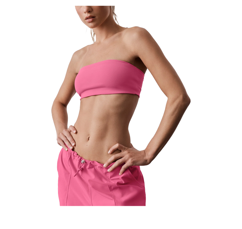 alo Women's Airbrush Bandeau Bra Paradise Pink