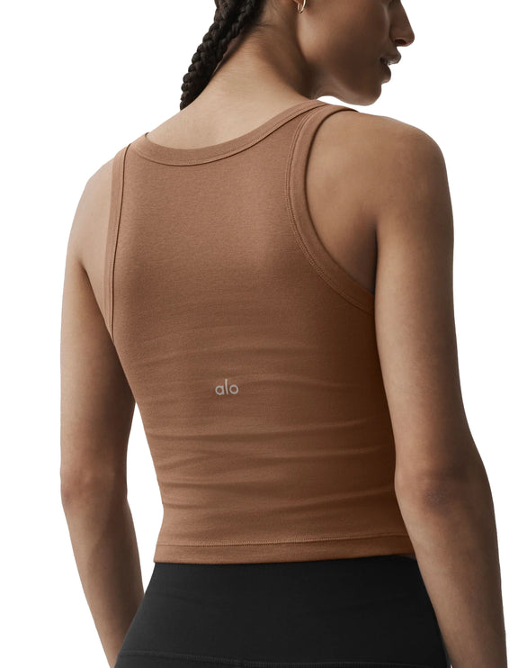 alo Women's Timeless Tank Sun Kissed Brown