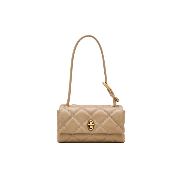 Marc Jacobs Women's The Quilted Mini Dual Shoulder Bag Camel