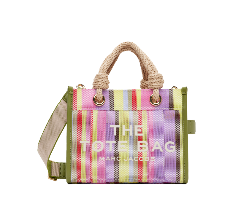 Marc Jacobs Women's The Stripe Mesh Small Tote Bag Purple Multi