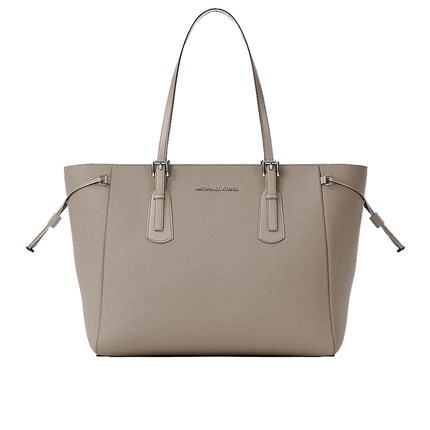 Michael Kors Women's Voyager Large Saffiano Leather Tote Bag Pearly Grey