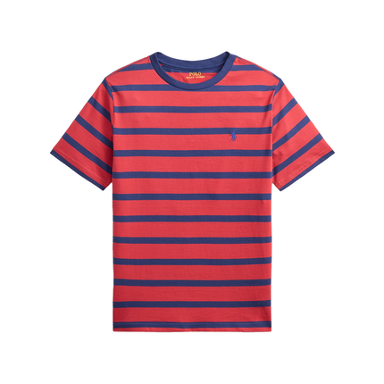 Polo Ralph Lauren Boy's Striped Cotton Jersey Tee Nantucket Red/Light Navy