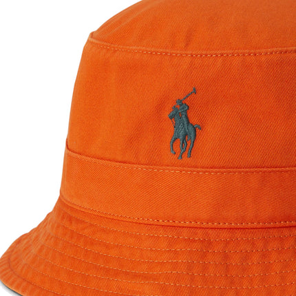 Polo Ralph Lauren Unisex Cotton Chino Bucket Hat Coastal Orange