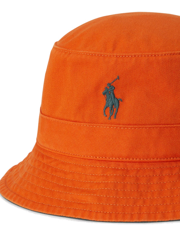 Polo Ralph Lauren Unisex Cotton Chino Bucket Hat Coastal Orange