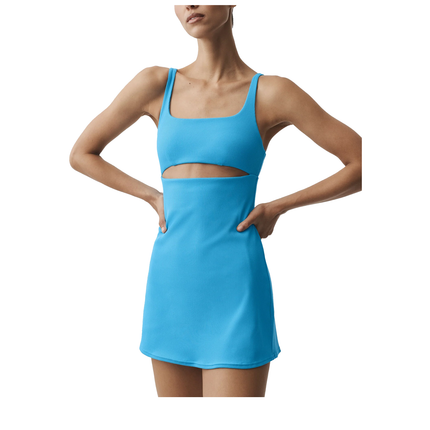 alo Women's Slice Tennis Dress Azure Blue