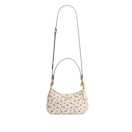Coach Women's  Teri Shoulder Bag With Cherry Print Gold/Chalk Multi