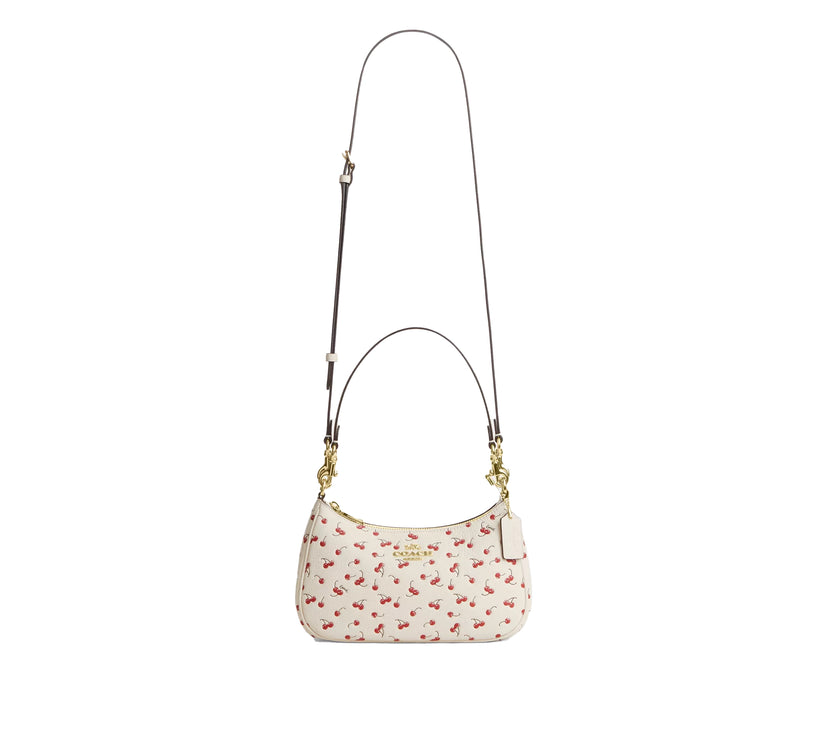 Coach Women's  Teri Shoulder Bag With Cherry Print Gold/Chalk Multi