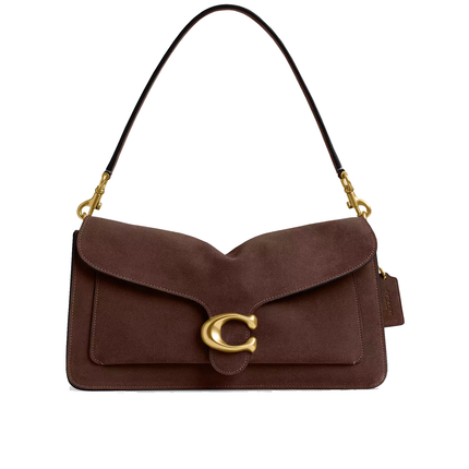 Coach Women's Tabby Shoulder Bag 36 Suede/Brass/Dark Chocolate