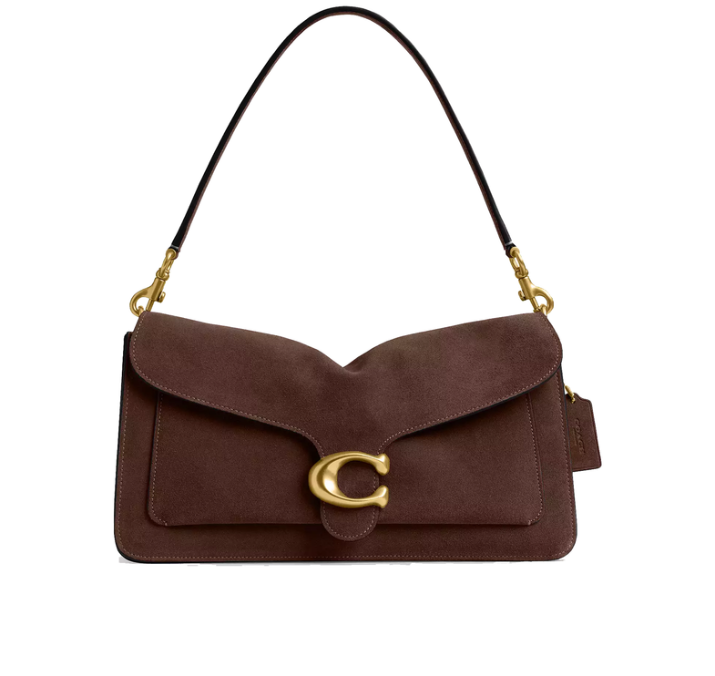 Coach Women's Tabby Shoulder Bag 36 Suede/Brass/Dark Chocolate